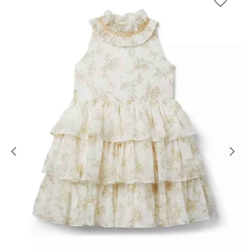 Floral Tiered Ruffle Chiffon Dress size 12